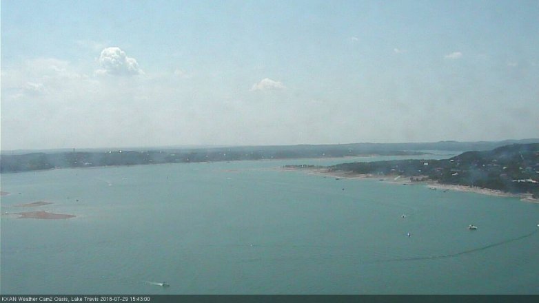 Lake Travis webcam, July 29, 2018 2:45 PM CT
