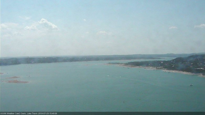 Lake Travis webcam, July 29, 2018 2:50 PM CT