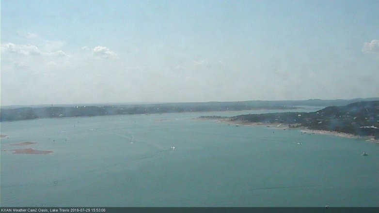 Lake Travis webcam, July 29, 2018 2:55 PM CT