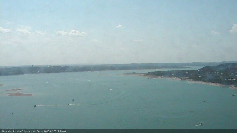 Lake Travis webcam, July 29, 2018 3:00 PM CT