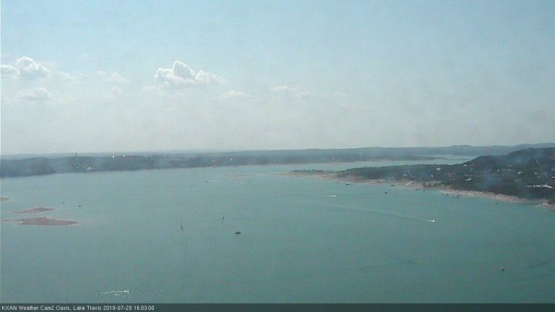 Lake Travis webcam, July 29, 2018 3:05 PM CT