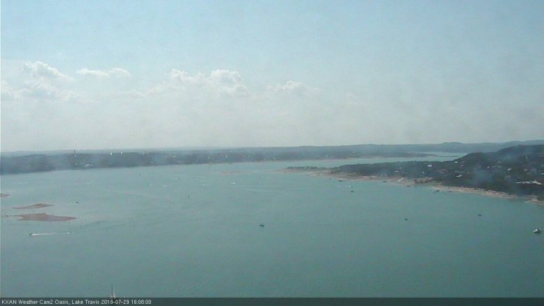 Lake Travis webcam, July 29, 2018 3:10 PM CT