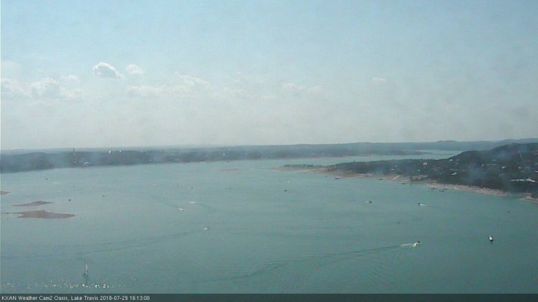 Lake Travis webcam, July 29, 2018 3:15 PM CT