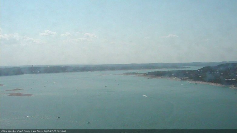 Lake Travis webcam, July 29, 2018 3:20 PM CT