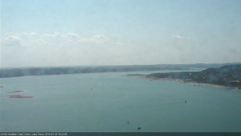 Lake Travis webcam, July 29, 2018 3:25 PM CT