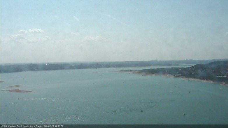 Lake Travis webcam, July 29, 2018 3:30 PM CT