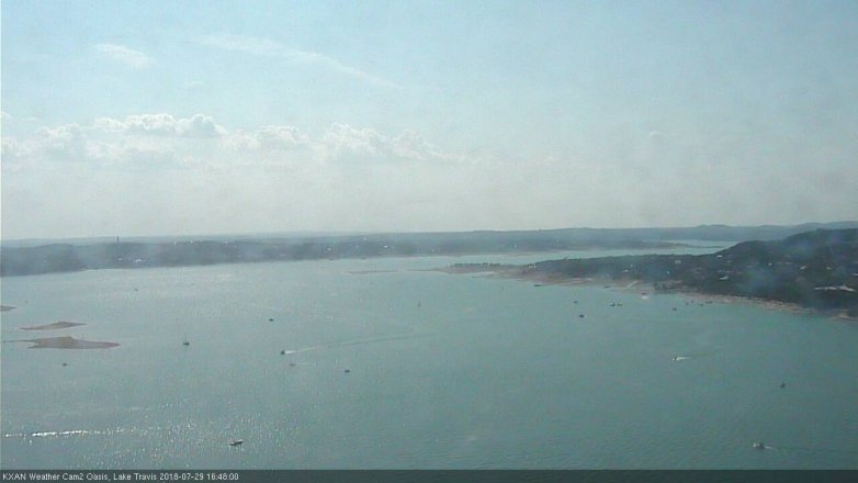 Lake Travis webcam, July 29, 2018 3:50 PM CT