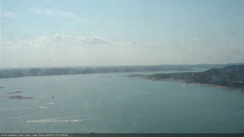 Lake Travis webcam, July 29, 2018 4:00 PM CT