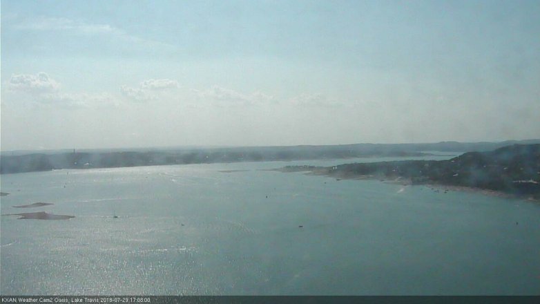 Lake Travis webcam, July 29, 2018 4:10 PM CT