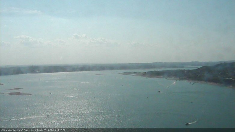Lake Travis webcam, July 29, 2018 4:15 PM CT
