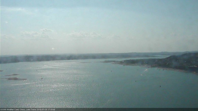 Lake Travis webcam, July 29, 2018 4:20 PM CT