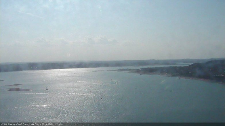 Lake Travis webcam, July 29, 2018 4:35 PM CT