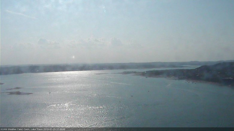 Lake Travis webcam, July 29, 2018 4:40 PM CT