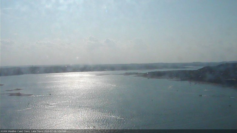 Lake Travis webcam, July 29, 2018 4:50 PM CT