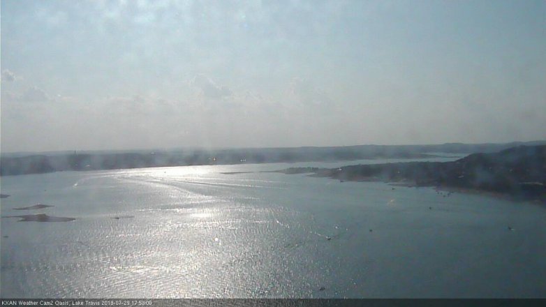 Lake Travis webcam, July 29, 2018 4:55 PM CT