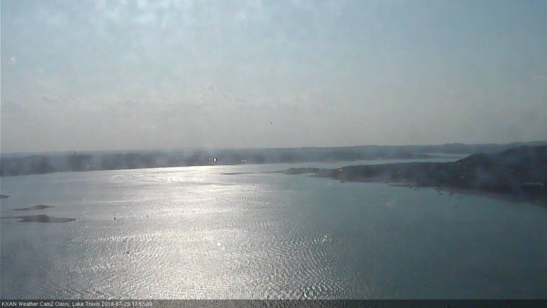 Lake Travis webcam, July 29, 2018 5:00 PM CT
