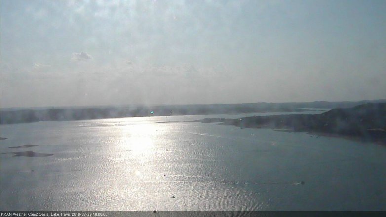 Lake Travis webcam, July 29, 2018 5:10 PM CT