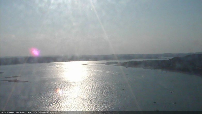 Lake Travis webcam, July 29, 2018 5:20 PM CT