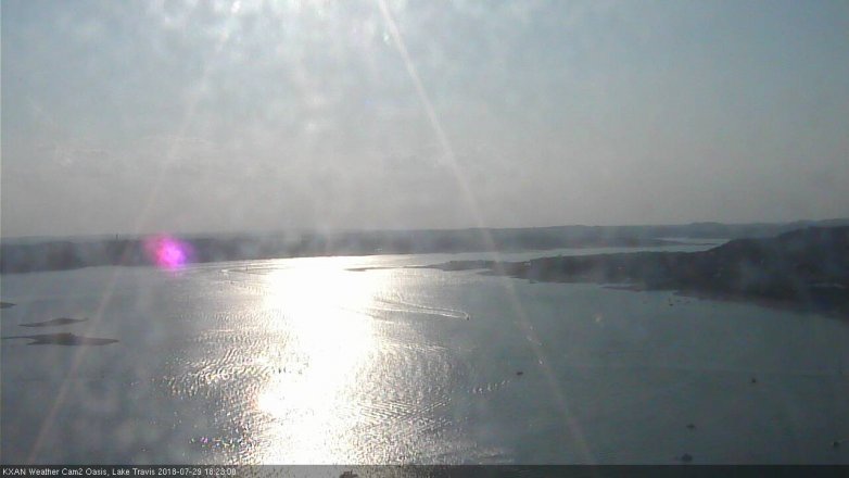Lake Travis webcam, July 29, 2018 5:25 PM CT