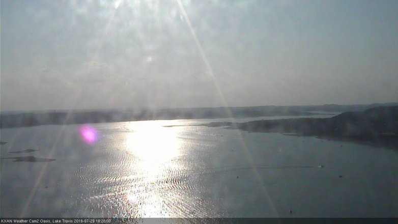 Lake Travis webcam, July 29, 2018 5:30 PM CT