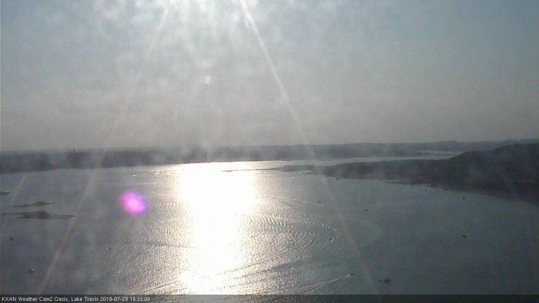 Lake Travis webcam, July 29, 2018 5:35 PM CT
