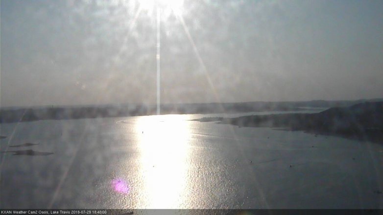 Lake Travis webcam, July 29, 2018 5:50 PM CT