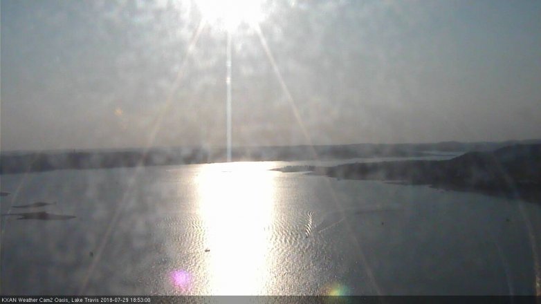 Lake Travis webcam, July 29, 2018 5:55 PM CT