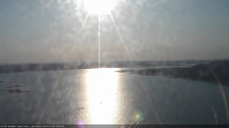 Lake Travis webcam, July 29, 2018 6:00 PM CT