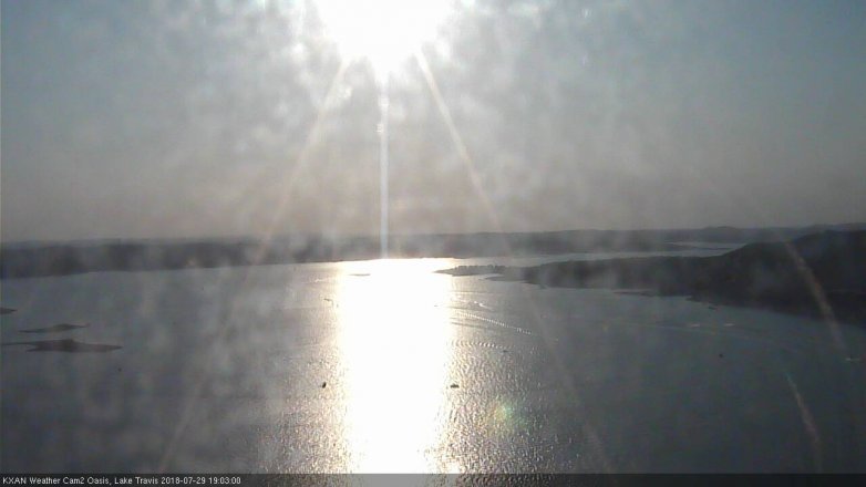Lake Travis webcam, July 29, 2018 6:05 PM CT