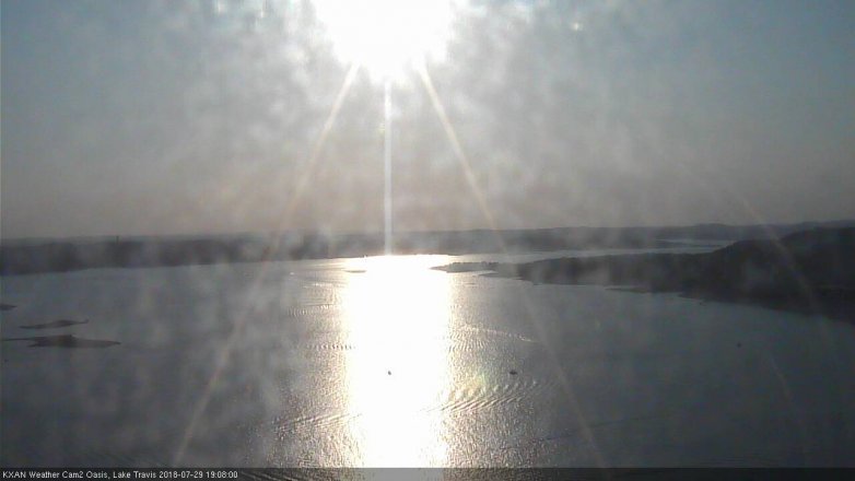 Lake Travis webcam, July 29, 2018 6:10 PM CT
