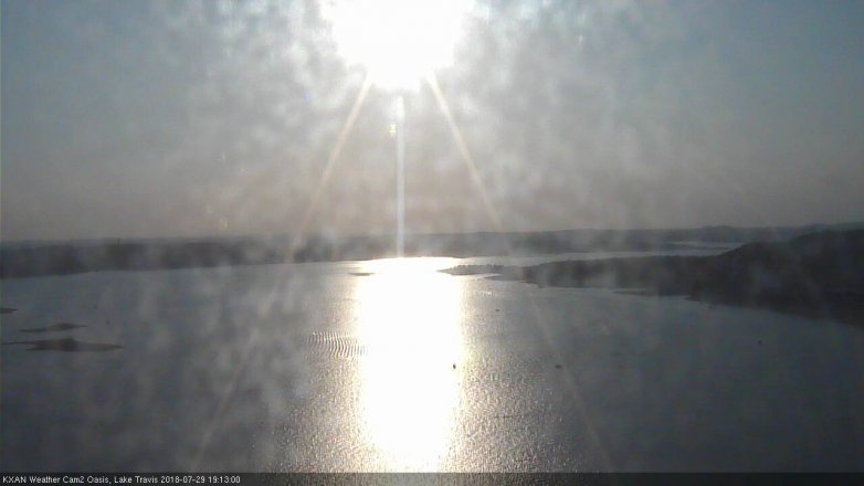 Lake Travis webcam, July 29, 2018 6:15 PM CT