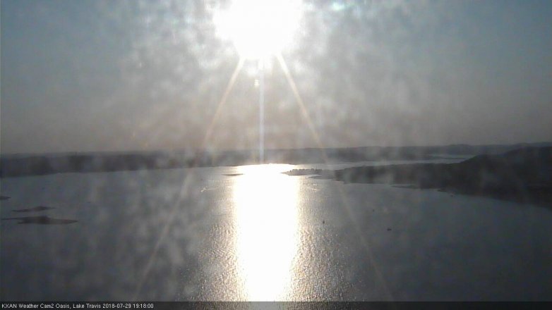 Lake Travis webcam, July 29, 2018 6:20 PM CT