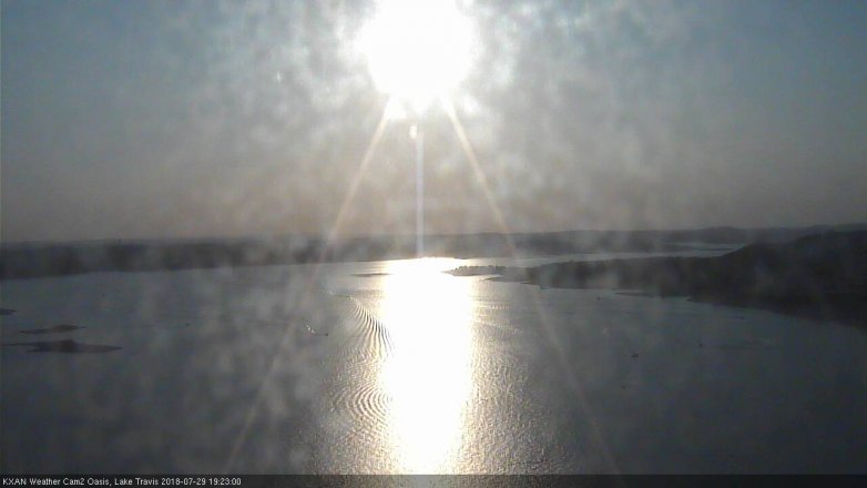 Lake Travis webcam, July 29, 2018 6:25 PM CT