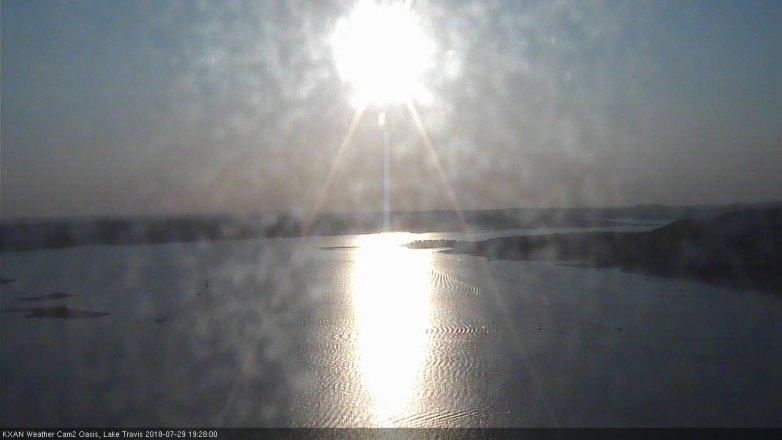 Lake Travis webcam, July 29, 2018 6:30 PM CT