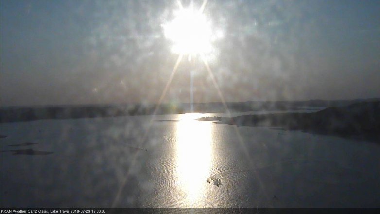 Lake Travis webcam, July 29, 2018 6:35 PM CT