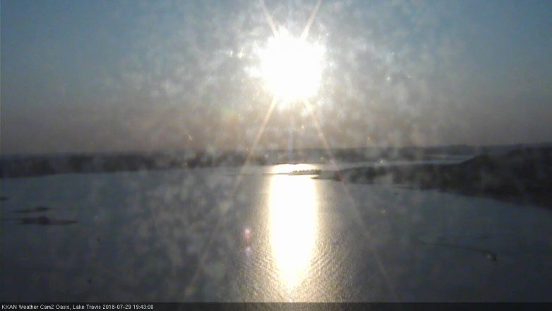 Lake Travis webcam, July 29, 2018 6:45 PM CT
