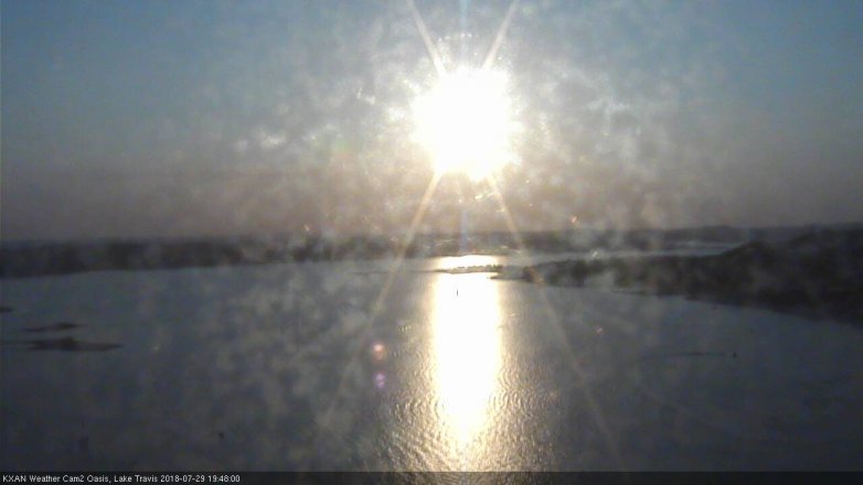 Lake Travis webcam, July 29, 2018 6:50 PM CT