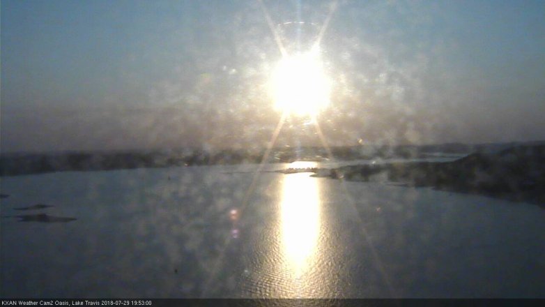 Lake Travis webcam, July 29, 2018 6:55 PM CT
