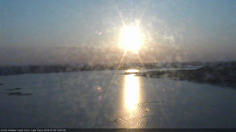 Lake Travis webcam, July 29, 2018 7:00 PM CT