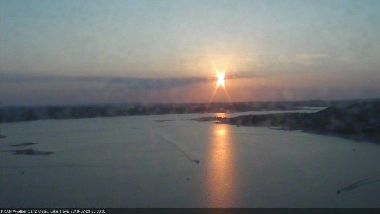 Lake Travis webcam, July 29, 2018 7:10 PM CT