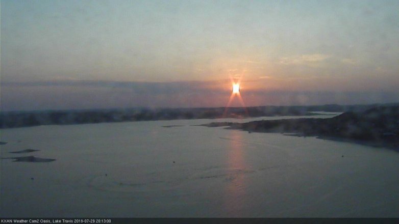 Lake Travis webcam, July 29, 2018 7:15 PM CT