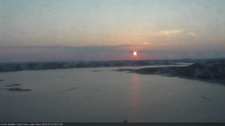 Lake Travis webcam, July 29, 2018 7:20 PM CT