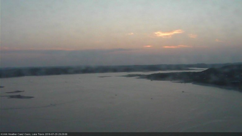 Lake Travis webcam, July 29, 2018 7:30 PM CT