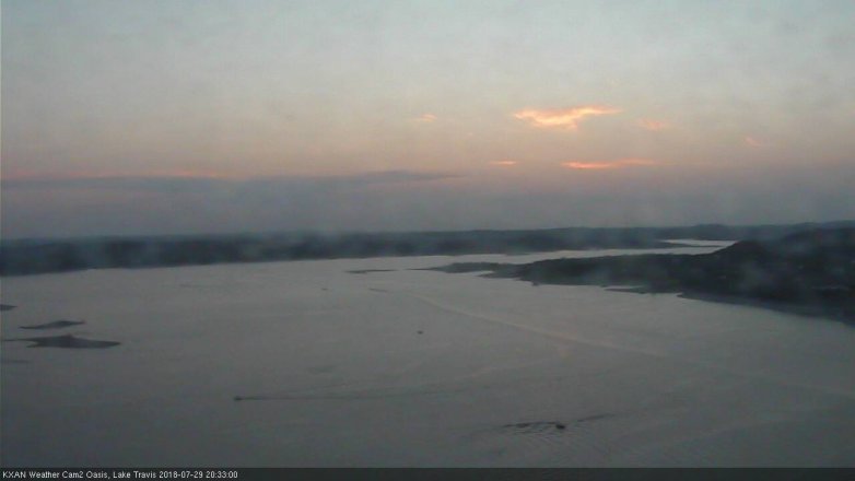 Lake Travis webcam, July 29, 2018 7:35 PM CT