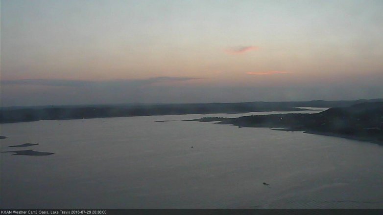 Lake Travis webcam, July 29, 2018 7:40 PM CT
