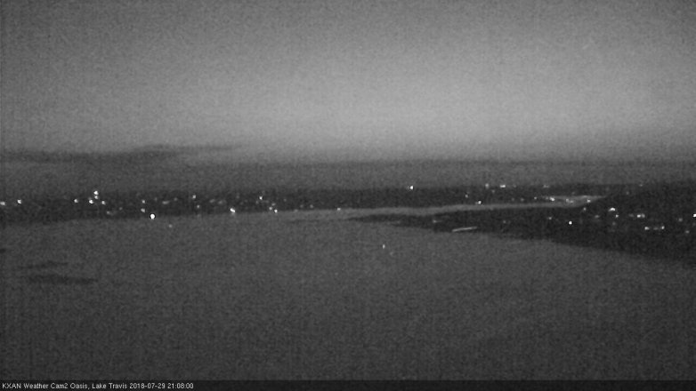 Lake Travis webcam, July 29, 2018 8:10 PM CT