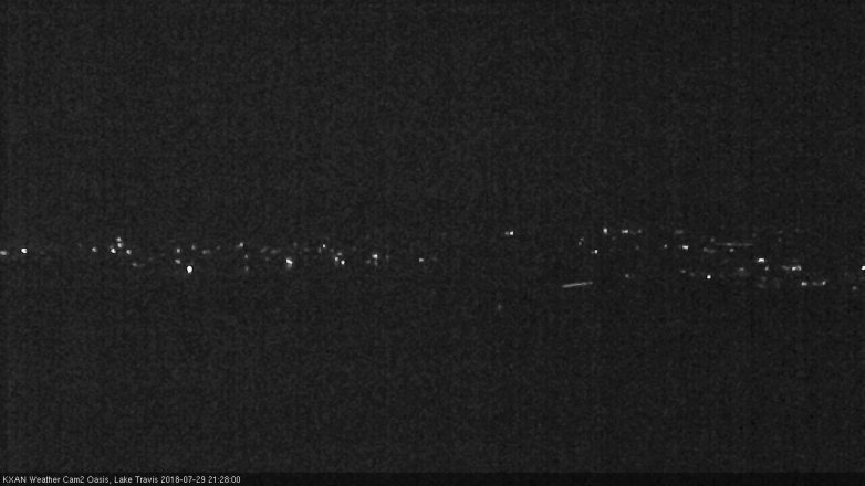 Lake Travis webcam, July 29, 2018 8:30 PM CT