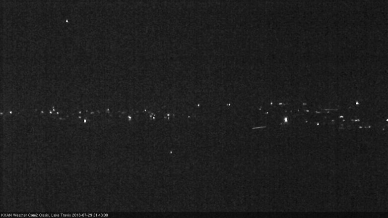 Lake Travis webcam, July 29, 2018 8:45 PM CT