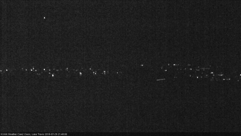 Lake Travis webcam, July 29, 2018 8:50 PM CT