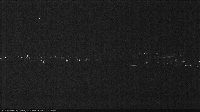 Lake Travis webcam, July 29, 2018 8:55 PM CT